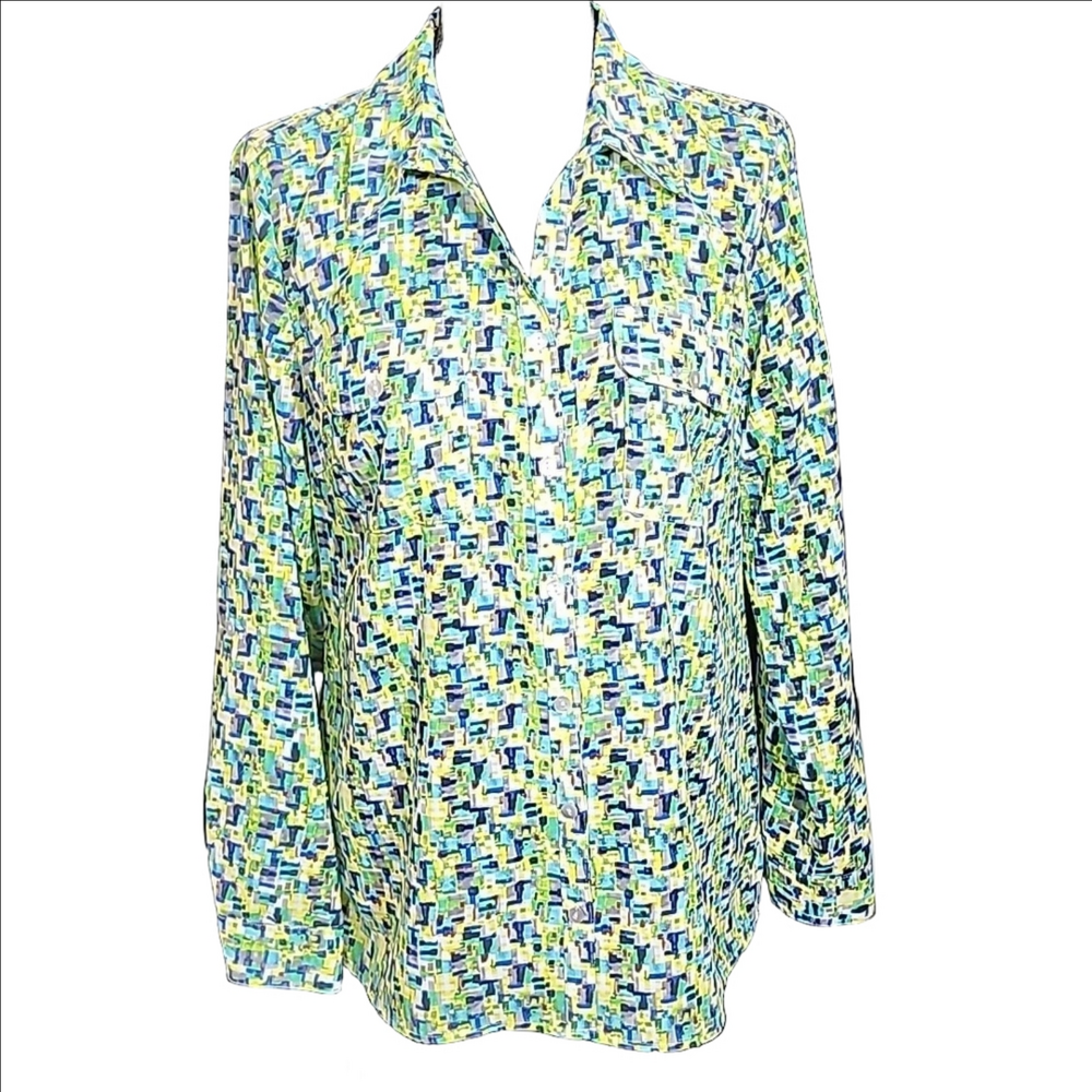 NOTATIONS LONG SLEEVE BLOUSE
